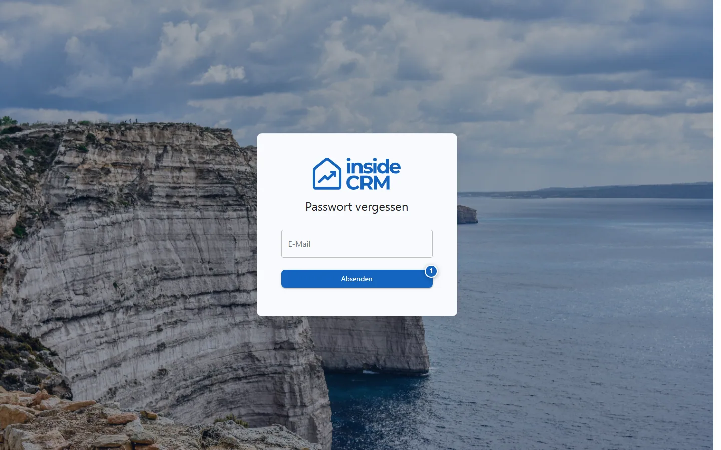 Formular zum sicheren Anfordern eines neuen Passworts
